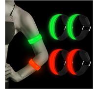 Aicharynic Lot de 4 bracelets lumineux à LED réfléchissants pour enfants - Pour la course à pied, le jogging, la randonnée, la course à pied, les sports de plein air