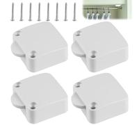 Aicharynic - Lot de 4 interrupteurs de porte d'armoire - 2 A 250 V - Interrupteurs mécaniques automatiques à bouton poussoir - Blanc
