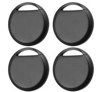Aicharynic Lot de 4 localisateurs de clés Air Tag iOS - Mini traceur compatible avec Apple Où est-il - Pour clés et valises - Noir