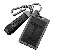 Aicharynic Porte-cartes pour Tesla Model 3, modèle Y - En silicone - Accessoire Tesla - Noir, Noir , /