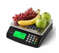 aichilra Balance de Cuisine Electronique 30kg/1g Précision, 5 Unités g/kg/oz/lb/ml, Écran LCD Rétroéclairé avec Fonction Tare, Idéal Boulangerie, Alimentaire et Commerce