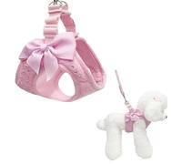 aichilra Harnais et Laisse Petit Chien en Maille Respirante, Strass | Texture douce, coupe légère, marche confortable pour petits chiens et chats