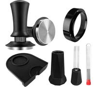 aichilra Lot de Tampons à Café 53 mm, Espresso Tamper Professionnel Régulateur de Pression avec Outil WDT, Anneau de Dosage 53mm,Tapis de Tamper, pour Les Amateurs De Café