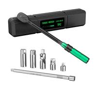 AICOYA Clé Dynamométrique 3/8" 5-60Nm,avec Barre D'extension de 25cm, Adaptateurs 3/8" 1/2" 1/4"