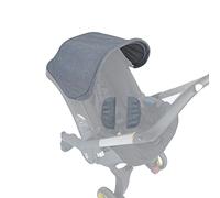 AICTIMO Accessoires de rechange pour poussette, bouclier de protection, pare-soleil en textile compatible avec siège auto et poussette Doona (gris clair)