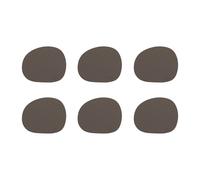 Aida Dessous de verre Raw cuir lot de 6 Argile (brun)