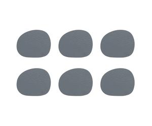 Aida Dessous de verre Raw cuir lot de 6 Grey buffalo (gris)