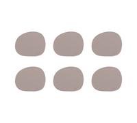 Aida Dessous de verre Raw cuir lot de 6 Rose poudré (rose)