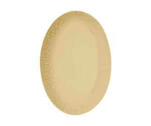 Aida Plat ovale Confetti Mustard. 25.5x36 cm