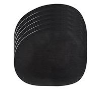 Aida Sets de table en cuir Raw lot de 6 Noir. 41x33.5 cm