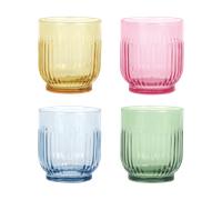 Aida Verre Aida 33 cl Lot de 4 Ambre. rouge. bleu clair. vert