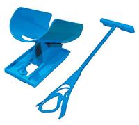 Aidapt Bathroom Ltd Enfile Chaussette avec Chausse Pied Bleu VM947B