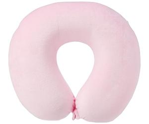 Aidapt Hot Pink Super Soft Velour Luxury Firm Memory Foam Neck Support Cushion (Travelling,TV,Reading) (Eligible for VAT relief in the UK)