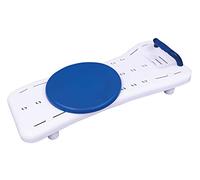 Aidapt Planche de transfert pour baignoire avec poignée et plateau tournant pour baignoire de 463 à 680 mm Blanc Largeur réglable Facile à nettoyer