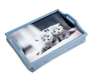 AIDAPT Plateau repas en bois avec coussin, Chatons