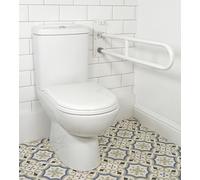 Aidapt Rail de sécurité mural à charnière. Se replie au mur, aide aux toilettes, barre d'appui pour personnes handicapées, mobilité, personnes âgées, 720 mm de long, revêtement époxy blanc résistant