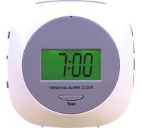 Aidapt Réveil à vibrations. Pour malentendants, sourds, travailleurs de nuit, partenaire, écran LCD, sous l'oreiller à l'aide de la sangle avec clip, fonction snooze, rétroéclairage intégré