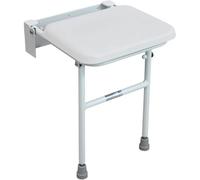 Aidapt Siège de Douche Rembourré Compact avec Pied Solo Seat Blanc