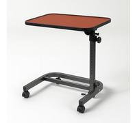 Aidapt Table à roulettes pour Chaise ou lit Marron Grand Plateau de 600 x 400 mm, 4 roulettes freinées, 12 réglages de Hauteur, 7 réglages d'angle, se replie à Plat pour Ranger, Manger, travaux