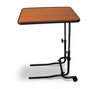 Aidapt Table de lit réglable en Hauteur et en Angle avec roulettes, Plateau pour Ordinateur Portable, Repas, Chaise inclinable, travaux manuels, Finition Bois foncé, réglage Facile, Aucun Outil
