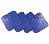 Aidapt Tenura Pack de 4 Dessous de Verre Carré Bleu