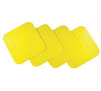 Aidapt Tenura Pack de 4 Dessous de Verre Carré Jaune