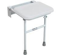 Aidapt Siège de douche Solo Seat – Rembourré, compact avec pied – Blanc