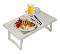 Aidapt Table Pliante avec Pieds et Porte-Boissons. Bords surélevés, Rangement Facile, Plateau pour Les Genoux, Petit déjeuner au lit, travaux manuels, 475 x 300 mm, Espace utilisable, léger