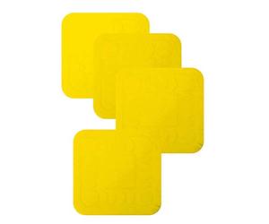 Aidapt - Vm989cy - 4x Set De Table/Dessous De Plat En Silicone Antidérapant - Jaune - 9cm