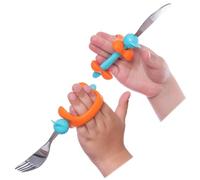 AIDBONES Pack 2 Aide Préhension Orange 12,5cm Repas Enfants