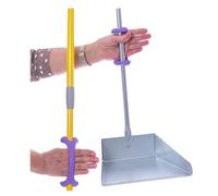 AIDBONES Pack 2 Aide Préhension Violet 17,5cm Gros Manches Silicone | Solution d'accessibilité et force des mains pour l'usage de balais séchoirs et déambulateurs à mobilité réduite