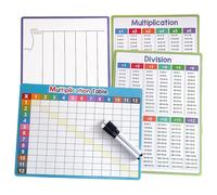 Aide à l ' étude pour les étudiants Division de multiplication Pratique d ' apprentissage Tableau effaçable Outil en papier réutilisable avec mise en page claire Tableau d ' écriture de division de