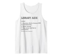Aide à la bibliothèque Définition du poste Aide de bibliothèque amusante personnalisée Débardeur