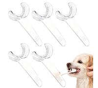 Aide à la brosse à dents du chien outil transparent et ergonomique | support de nettoyage des dents pour chats, chiots et chatons, soins du bain, différentes r