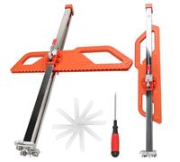 Aide à la découpe de plaques de plâtre, alliage d'aluminium, pliable, pour plaques de plâtre avec graduation, mesure de précision, design antidérapant pour l'intérieur (orange)