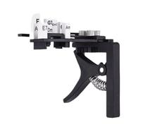 Aide à la guitare - Outil d'assistant d'accords de ukulélé à clipser - Accessoire d'apprentissage compact interactif pour débutants - Noir