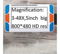 Aide à la Lecture électronique de 5,0 Pouces, loupe numérique portative avec écran LCD, Zoom 3x-48x et Mode 26 Couleurs, pour malvoyants, Basse Vision, daltonisme, etc.