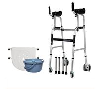 Aide à la marche, déambulateur pliant, coussin d’accoudoir et 4 roues, aide à la marche adulte réglable, aide à la marche des membres inférieurs, aide à la marche, personnes âgées, Inju, han