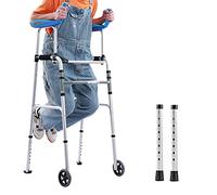 Aide à la marche marcheur droit Seniors personnes de grande taille de plus de 6', accoudoir et roues légers - 150Kg Support pour personnes âgées