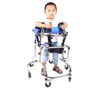 Aide à la marche pour personnes handicapées, déambulateur vertical portable pour enfants, paralysie cérébrale, handicap, entraînement à la rééducation, déambulateur léger en aluminium avec siège