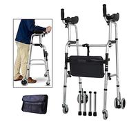 Aide à la marche réglable en hauteur avec coussin de soutien d'accoudoir épais pour la rééducation des personnes âgées - Déambulateurs en alliage d'aluminium par Wheel Walking Frame