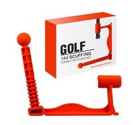 Aide à la pratique du golf pour améliorer la technique du swing avec entraîneur incliné à 144 degrés pour encourager le mouvement correct des bras et suivre à chaque coup (orange)
