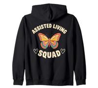 Aide à la Vie Autonome Caregiver Retro Butterfly Sweat à Capuche