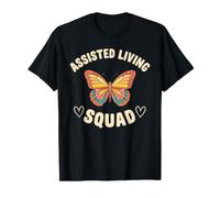 Aide à la Vie Autonome Caregiver Retro Butterfly T-Shirt