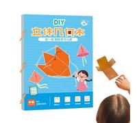 Aide à l'apprentissage de la géométrie - Livre d'apprentissage de la géométrie 3D avec cordon de serrage - Outil pédagogique pour avec découverte ludique des formes géométriques et des