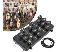 Aide à l'apprentissage de la guitare pour débutants avec 18 boutons - Entraîneur d'accords simple pour guitares acoustiques électriques classiques minimise les douleurs aux doigts Livré avec carte de