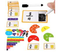 Aide à l'apprentissage des mathématiques - Jeux de mathématiques magnétiques - Kit d'aide à l'apprentissage de la rupture - Jeux éducatifs interactifs pour l'école maternelle et primaire - À partir de