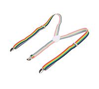 Aide à L'enfilage des Pantalons, Aide à L'habillage des Pantalons, Aide à L'aide de la Ceinture, Aide à L'habillage en Alliage de Polyester, Longueur Réglable, Aide à(rayures arc-en-ciel)