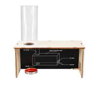 Aide à l'enseignement pratique de la physique | Kit d'expérimentation de formation de vent avec panneaux fendus en bois, tube transparent pour activités éducatives et leçons