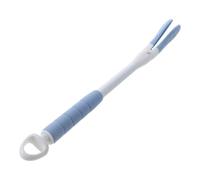 Aide à L'essuyage des Fesses à Long Manche, Tête Rotative Bleue | Plastique, Design Ergonomique, Usage Assis Semi-accroupi, Cuisine et Salle de Bain